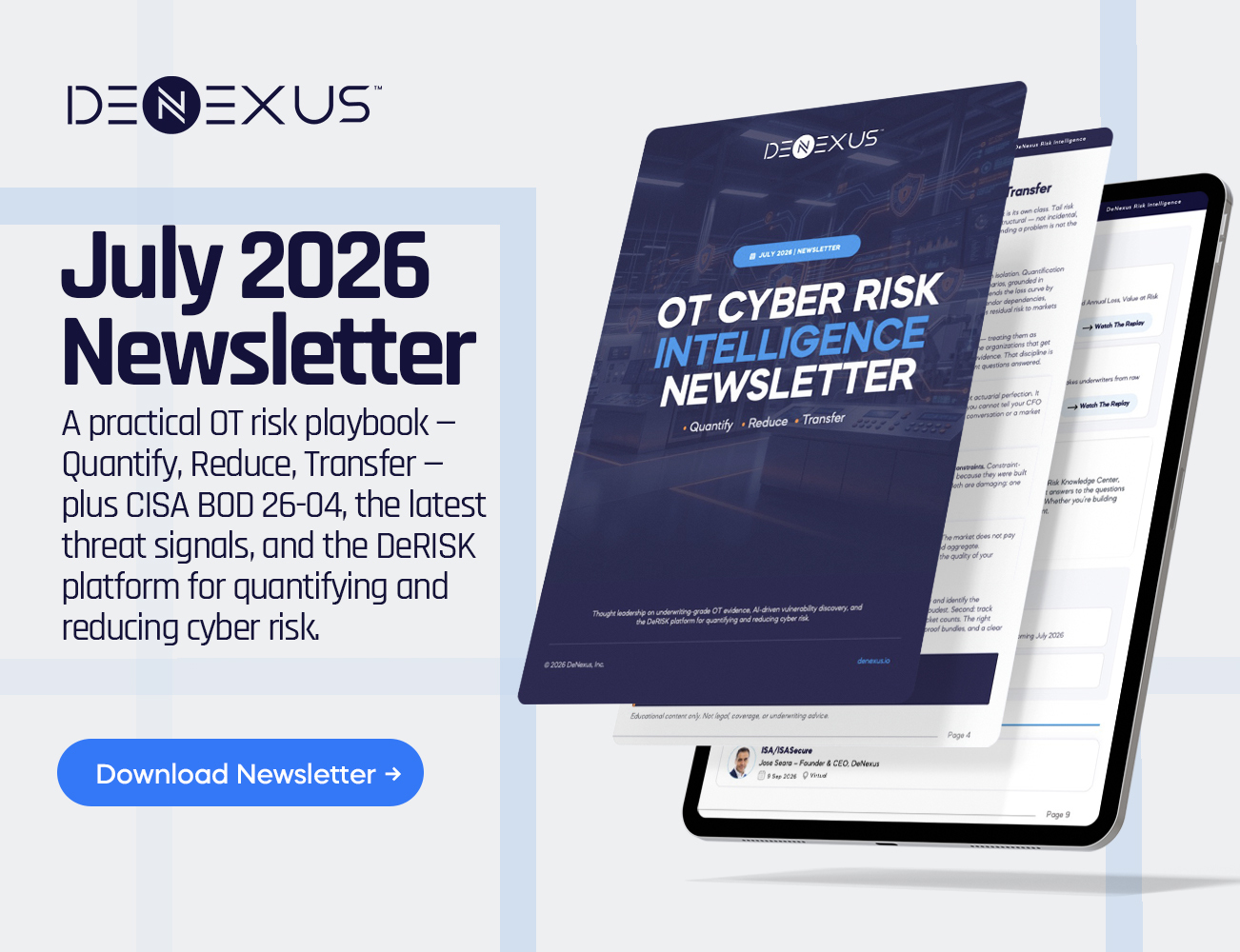 OT Cyber Risk Intelligence Newsletter – July 2026 | DeNexus