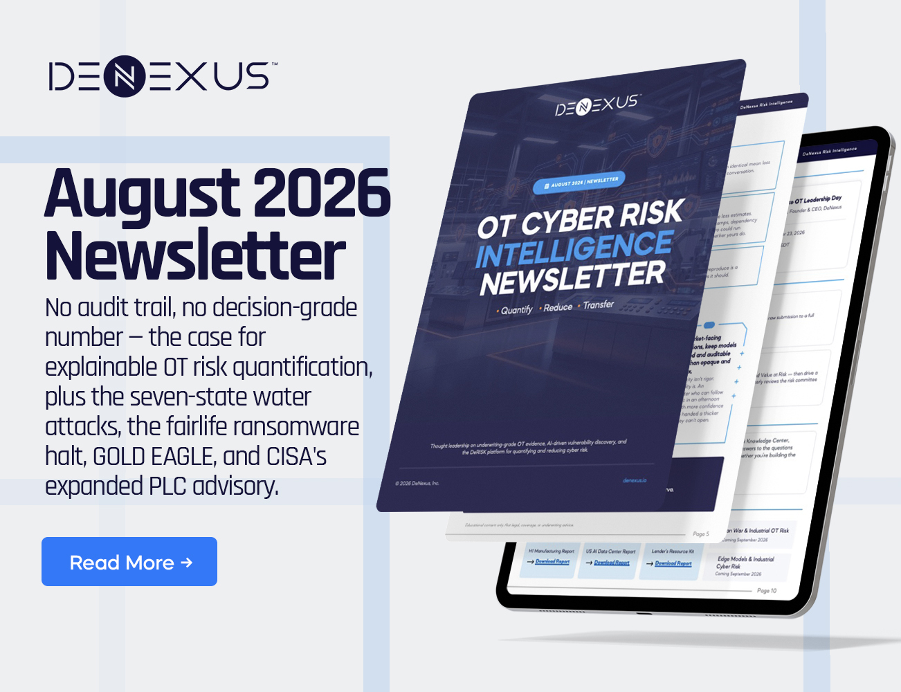 OT Cyber Risk Intelligence Newsletter – August 2026 | DeNexus