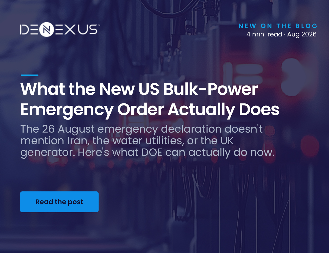 What the New US Bulk-Power Emergency Order Actually Does
