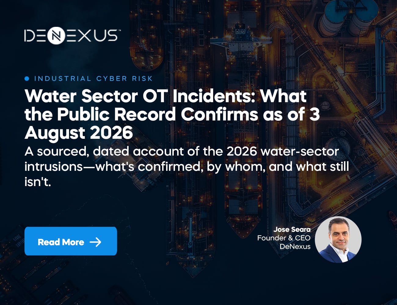 Water Sector OT Incidents: What the Public Record Confirms as of 3 August 2026